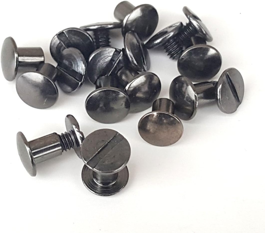 Set of 500 pc Packs of 1/4" Black Nickel Chicago Screws