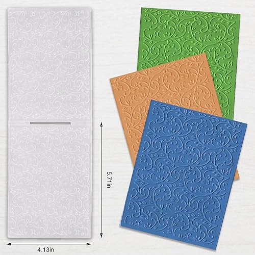 Miniatura 2 de Carpeta de estampado de fondo con textura 3D, plantilla de carpeta de plástico con estampado de vid de encaje para hacer tarjetas, álbumes de