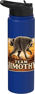 Team Jimothy Viral Raccoon Jimothy Stainless Steel Insulated Water Bottle