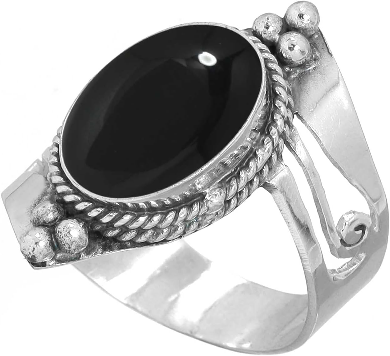 Handmade 925 Sterling Silver Plated Ring Natural Gemstone Carnelian, Rose Quartz, Tiger Eye, Crystal Oval Boho Jewelry For Women