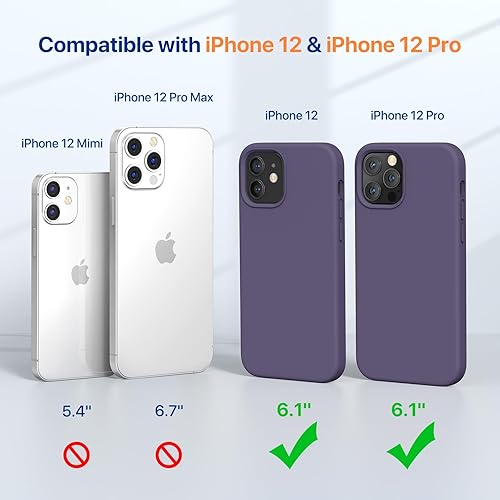 Miniatura 1180 de Miracase - Funda diseñada para iPhone 11 con protector de pantalla, funda de goma de silicona líquida, protección total contra caídas y a prueba