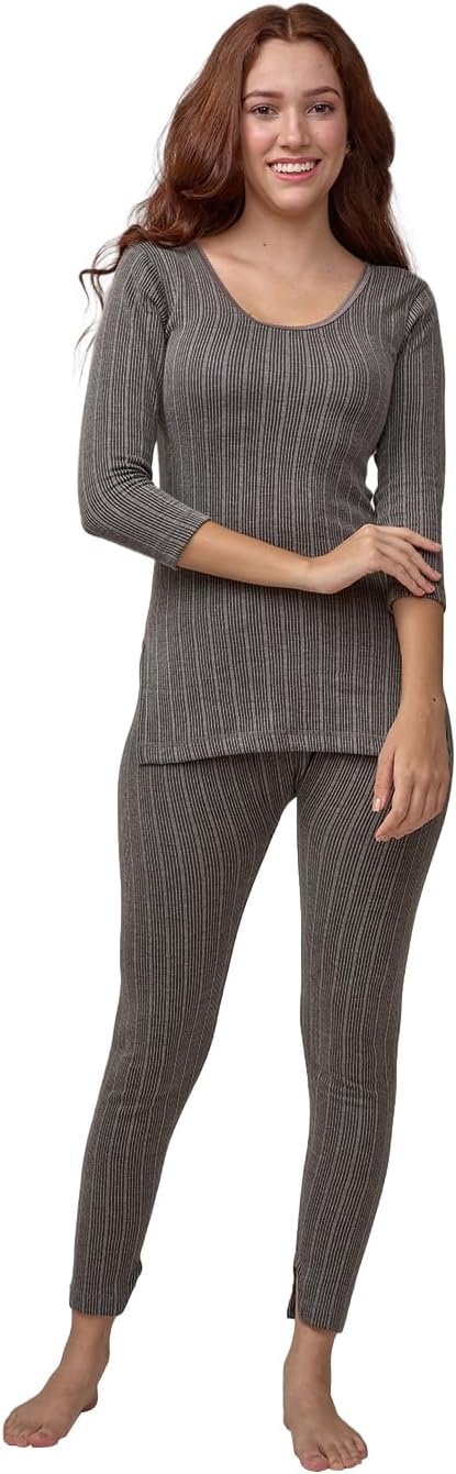 Lux Inferno Ladies's 3/4 Sleeve Long Thermal Set