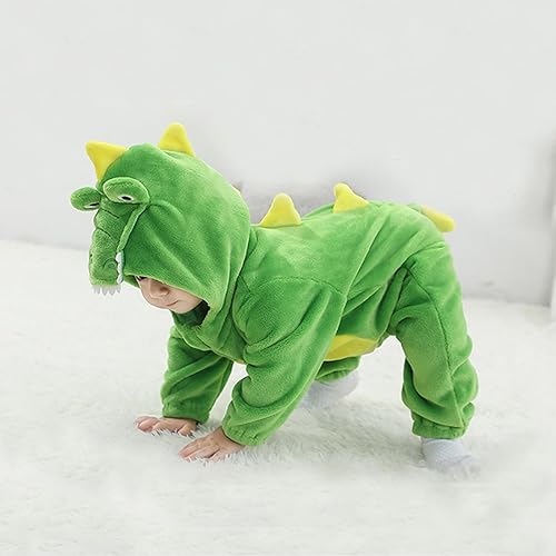 Miniatura 2 de LOLANTA Disfraz de bebé niño con capucha de franela para niños pequeños, disfraz de animal de Halloween de 1.5 a 4.5 años