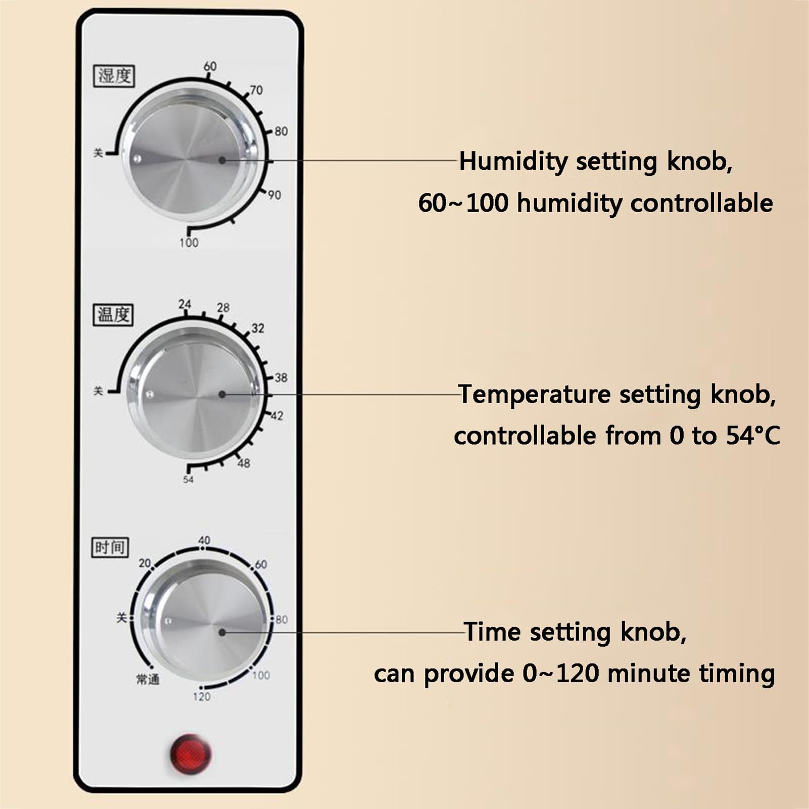 Étuve de pâte avec chauffage, machine de fermentation du pain, kit d'outils de fabrication de pain au levain, avec réglage de l'humidité/température/ minuterie,510×360×290mm Étuve de pâte avec chauffage, machine de fermentation du pain, kit d'outils de fabrication de pain au levain, avec réglage de l'humidité/température/ minuterie,510×360×290mm