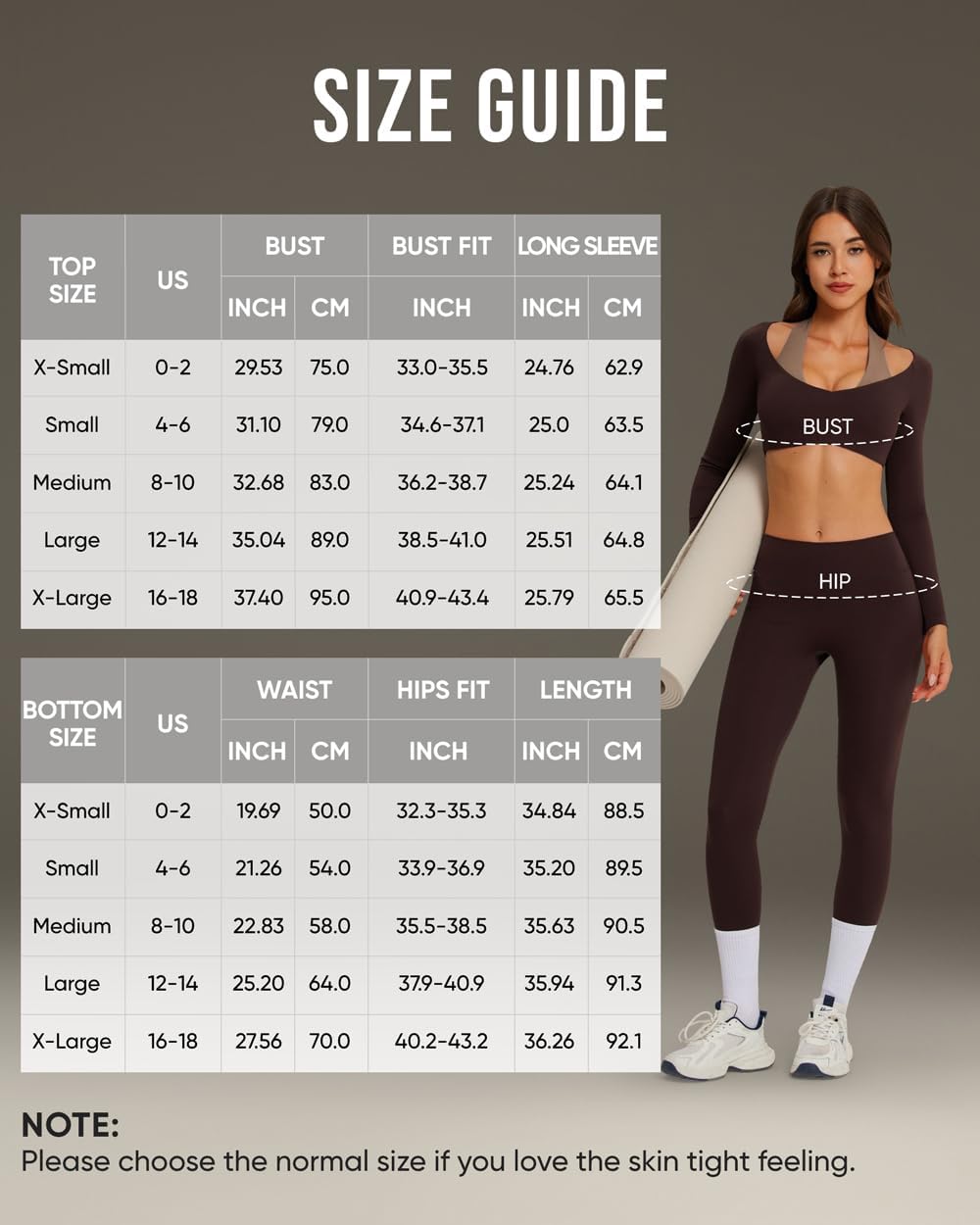OMKAGI Layered Workout Sets for Women Cute Long Sleeve Crop Top Gym Outfits