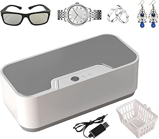 Jewelry Cleaner Ultrasonic Machine - Jewellery Cleaner Machine with Selectable Cleaning Modes,Ultrasonic Glasses Watches Cleaner for Jewelry, Shaver Heads Klufo