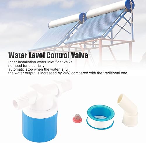 Miniatura 21 de Válvula de flotador automática Válvula de control de nivel de agua, entrada de agua de instalación interior, parada cuando está llena, nailon