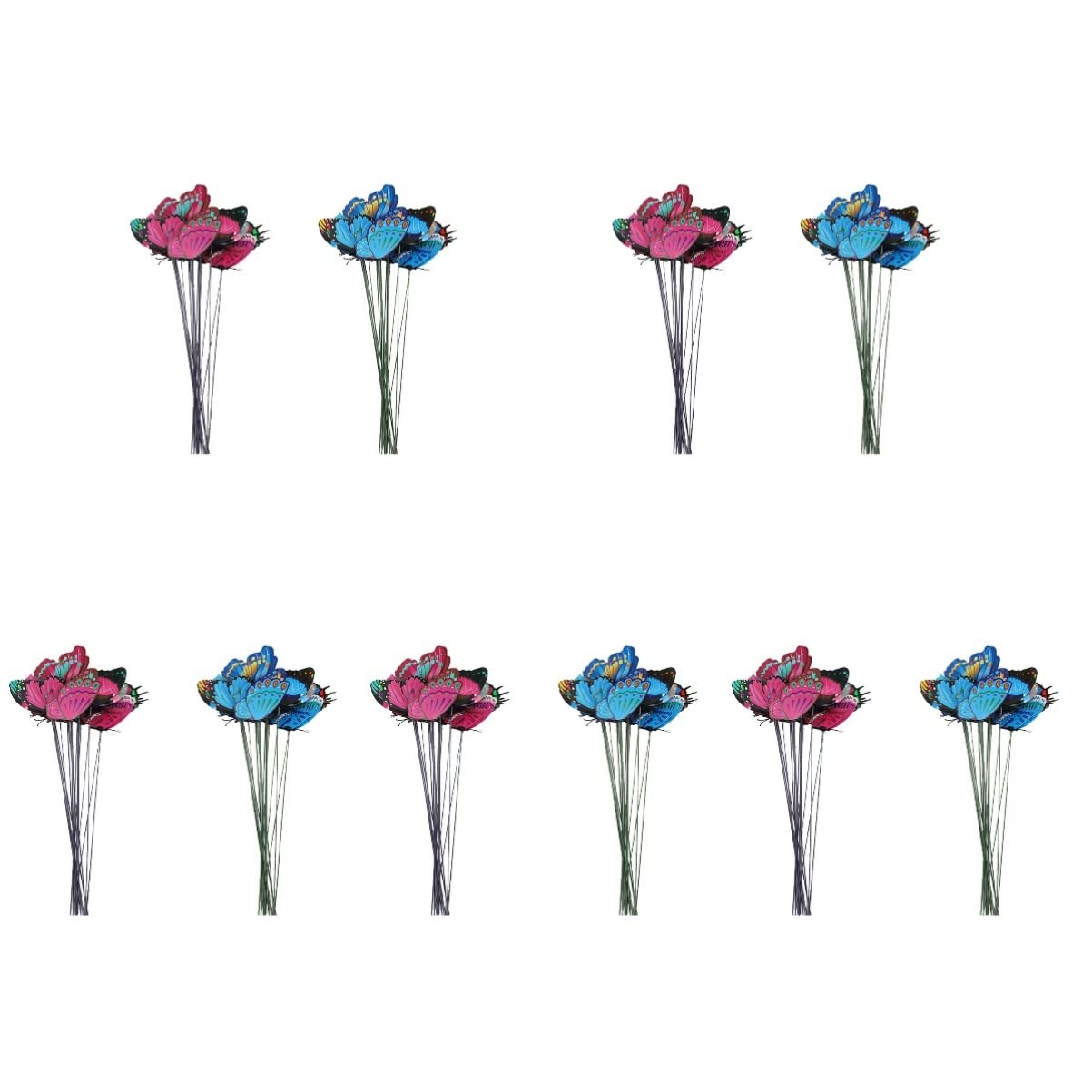 YARNOW 100 pcs Decoration Inserting Home Sticks Planter Party Yard Links Gifts Pink Garden D Color Indoor/Art Clearance Supplies Outdoor Butterflies for Ornament Flower Bed Indoor Fake