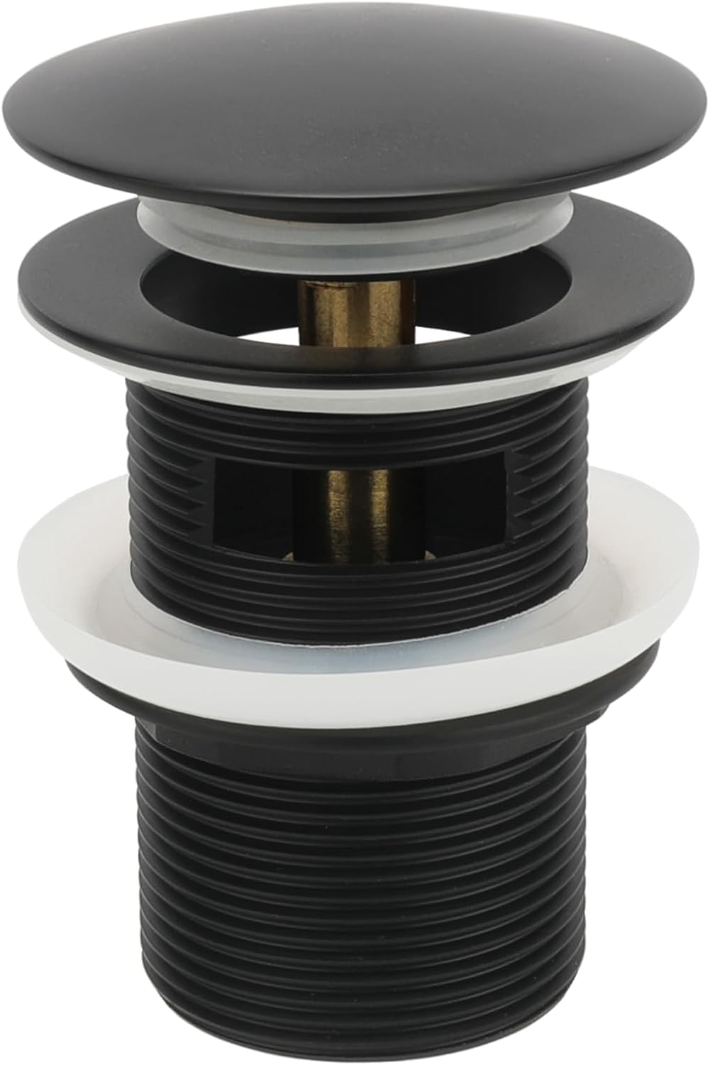 Matte Black Freestanding Bathtub Drain Stopper, Suitable for Most Bathtubs, Compatible with Drain Rough-in Kit