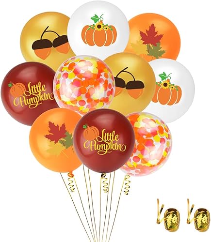 Miniatura 1 de Globos de calabaza pequeña, decoración de fiesta de calabaza, globos de otoño de hoja de arce, globos de calabaza, globos de Acción de Gracias,