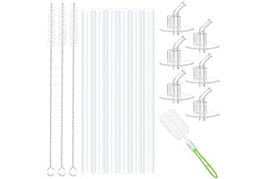 Hysagtek 16-Piece Thermos Replacement Straw System for Kids' Funtainers (12 Ounces)