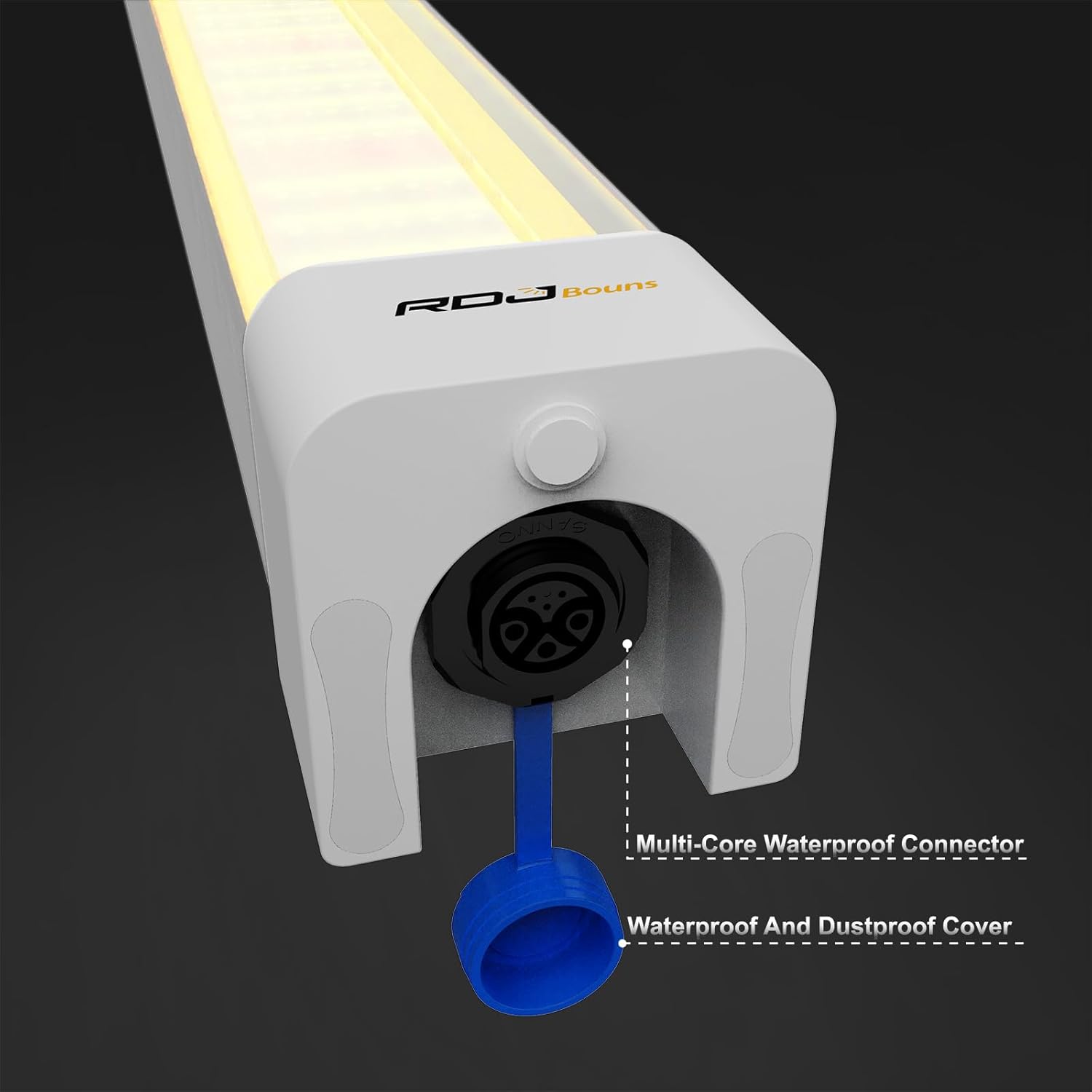 RDJ Bouns Under Canopy Grow Light for Grow Tent, 60W Full Spectrum with 660nm & IR, 0-10V Dimming Grow Light Bars, High Waterproof IP65, Daisy Chain, 24 Inch for Indoor Hydroponic Plant Growing（U60）