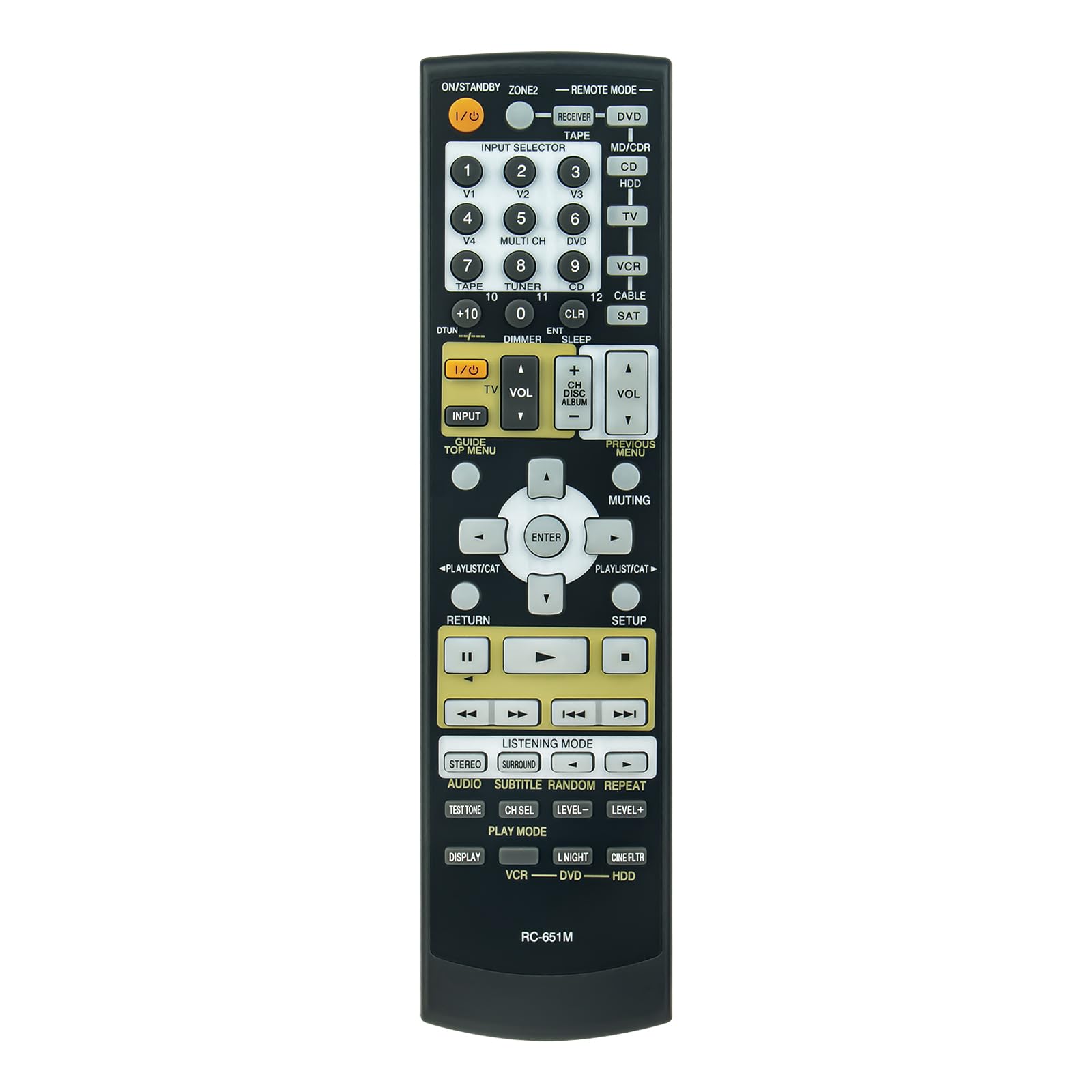 RC-651M Replaced Remote For Onkyo A/V AV Receiver TX-SR604 TX