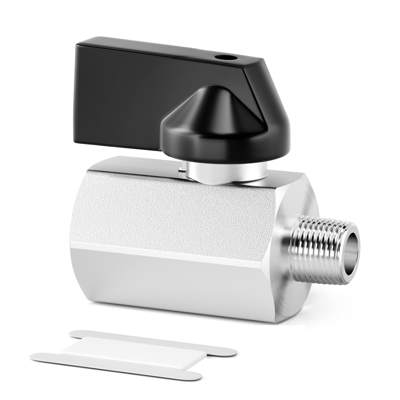 GASHER 1/4"NPT(F x M) Nickel Plated Brass Mini Ball Valve