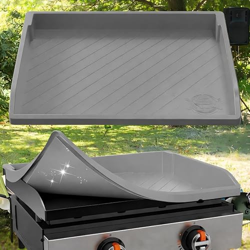 Silicone Griddle Mat Cover for Blackstone 22 Inch,Upgraded Full-edge Heavy Duty Food Grade Silicone Grill Protective Cover for Blackstone Accessories, Protect for Omnivore from Dirt,Rust(Gray）