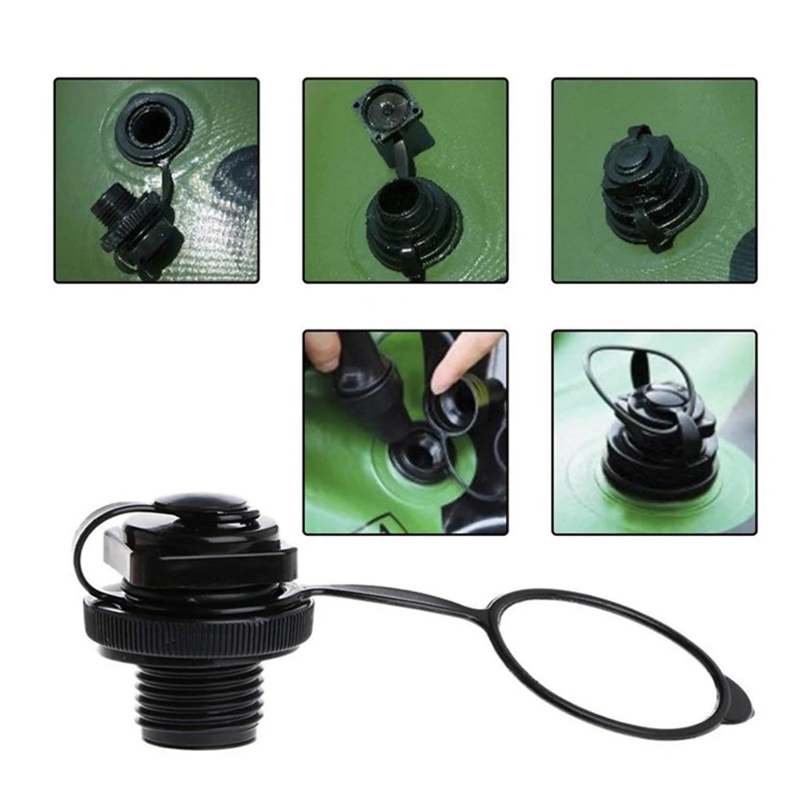 1-10 Stück Luftventil, Luftventil-Düsenkappe, Luftventil, Schlauchboot, Spiral-Luftstecker, Luftmatratzenstecker, Ersatz für Schlauchboote, Luftmatratzen