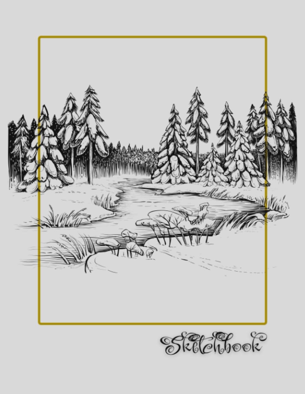 Sketchbook: River Scene, Large 8.5" x 11", 110 Pages, Perfect for Everyone, Crayons, Pencils, Drawing and Sketching