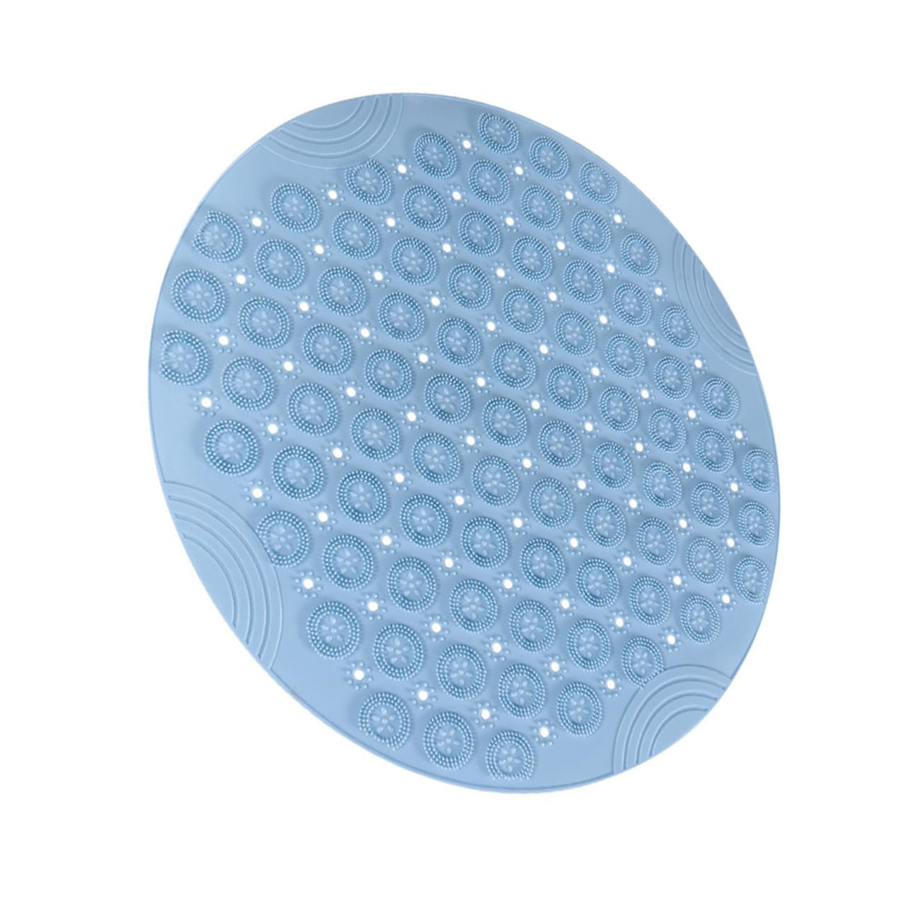 BCOATH 1Pc Skid Foot Cleaner Massage Pad with Suction Cups Round Bath Mat for Foot Care Relaxation and for Shower and Bathroom Use