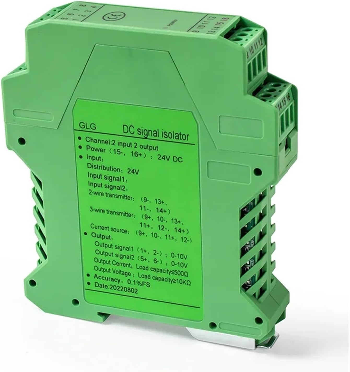 1-5V Input Analog Signal Isolator 2 in 2 Out Multi-Channel DC24V(0-5V Output)