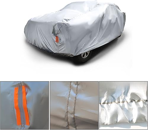 Miniatura 4 de labwork Funda universal de repuesto plateada para camioneta, para exteriores, sol, lluvia, todo tipo de clima, 230 pulgadas de largo x 75 pulgadas