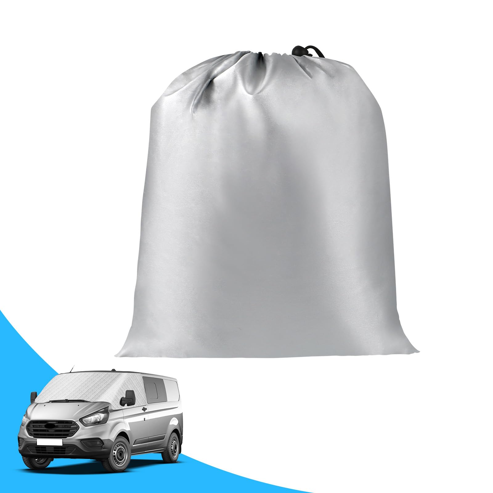 Tenda parasole per parabrezza per Ford Transit Custom 2012-2026, parasole esterno riflettente a 5 strati, copertura protettiva anti-UV/antigelo/antipolvere per Transit Custom 2012-2026