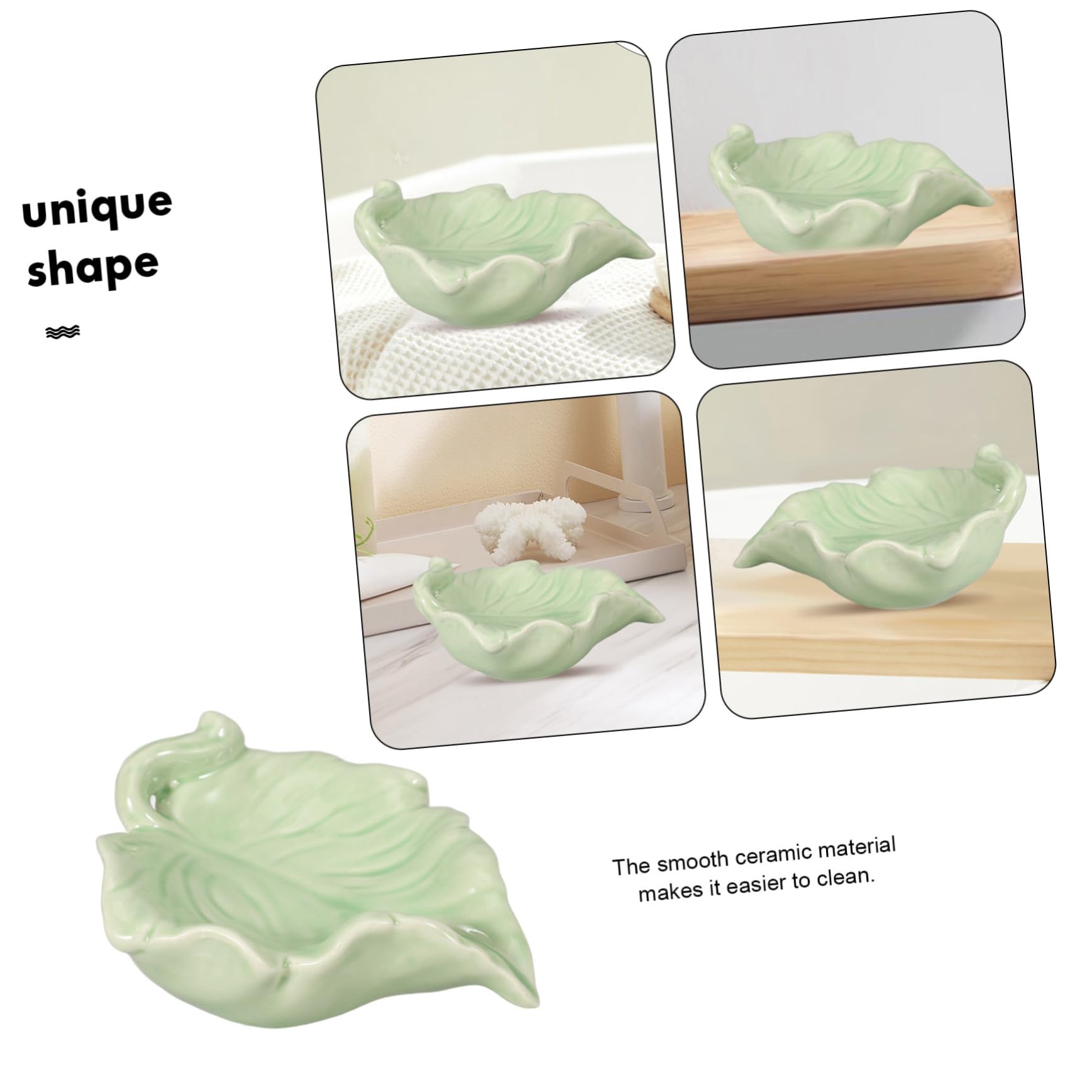 IMIKEYA 3piezas Jabonera De Cerámica Autodrenante Forma De Soporte Multifuncional para Jabón De Barra y Esponja De Cocina para Baño y Ducha