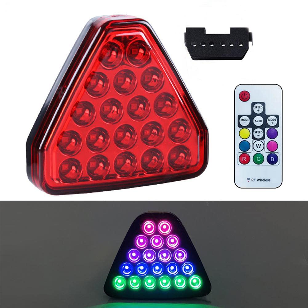 Dritte Bremsleuchte Dreieck Bremslicht Hinten Mit Strobe RGB LED Rückfahrlicht Für Sportliches F1 Style Motorrad Auto
