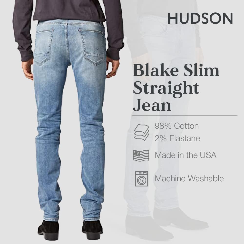 HUDSON Men's Blake Slim Straight Leg Jean 42 Sultan