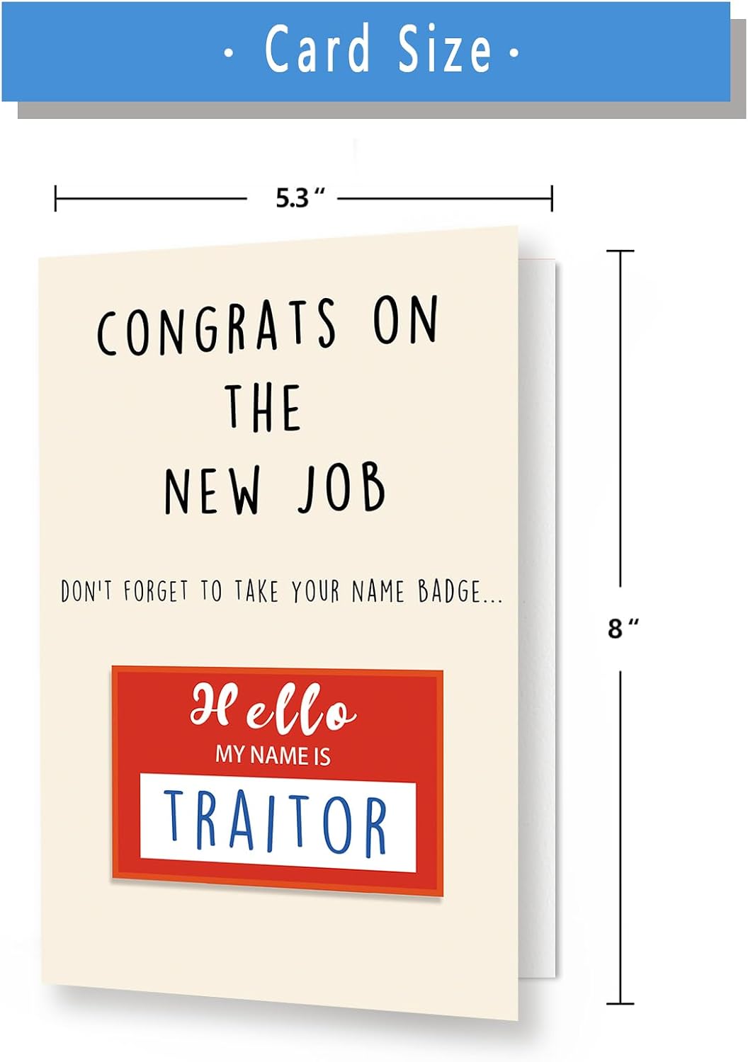 Asmallgf Congrats On New Job Card, Funny Coworker Leaving Gifts for Women Men, Goodbye Card, Going Away Gifts image 2
