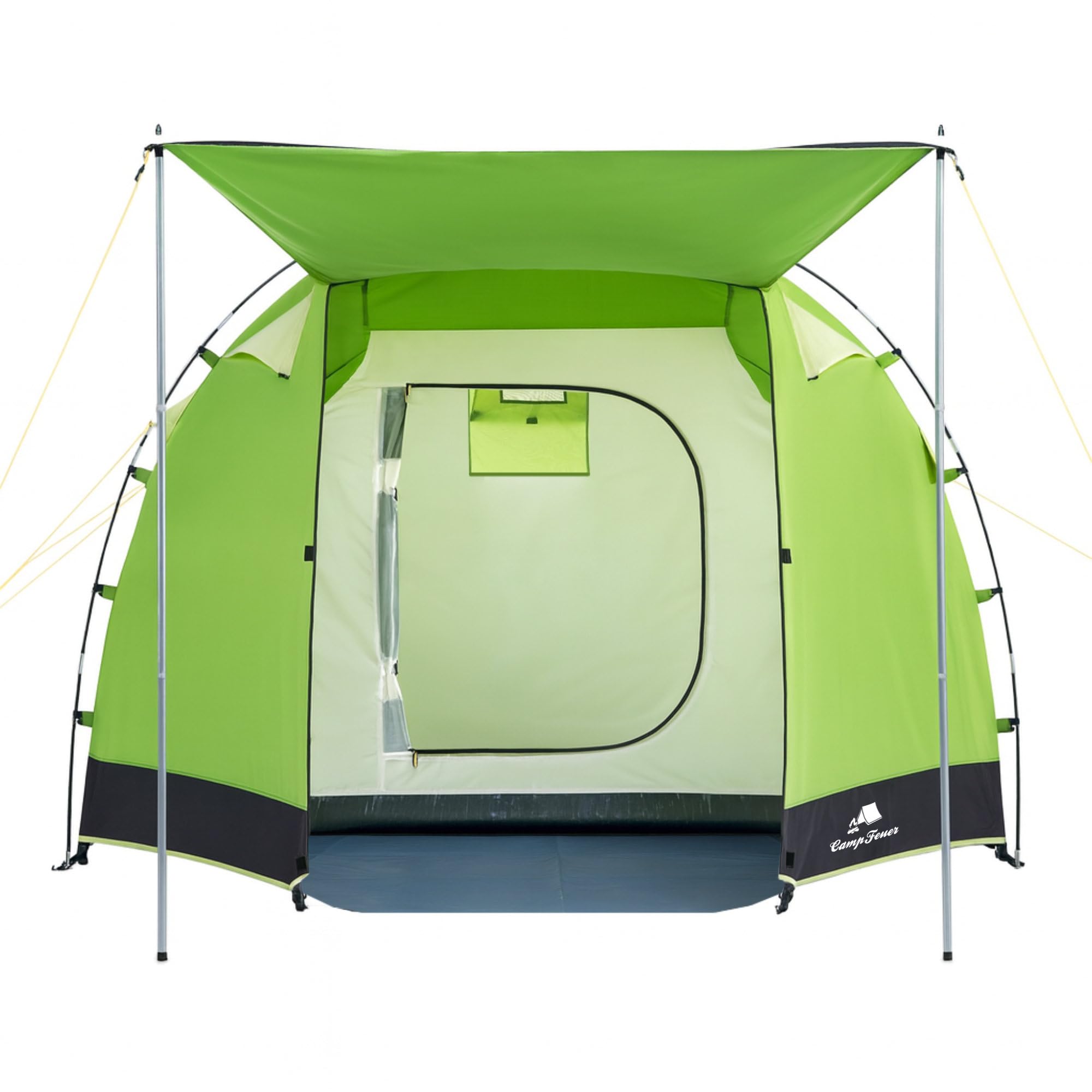 CampFeuer Tenda a tunnel per 4 persone "Super+" | Tenda a tunnel con tenda | Antivento, Impermeabile, Ultraleggero | Tenda da campeggio con zanzariera | Tende per campeggio, all'aperto, spiaggia ed