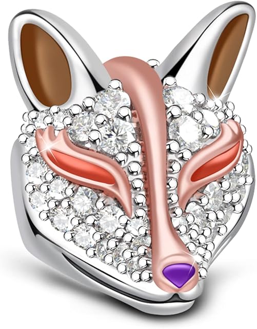 GNOCE Animals head Charms 925 Sterling Silver Bead Charm fit All Bracelets Necklaces Gifts for Pet Lovers
