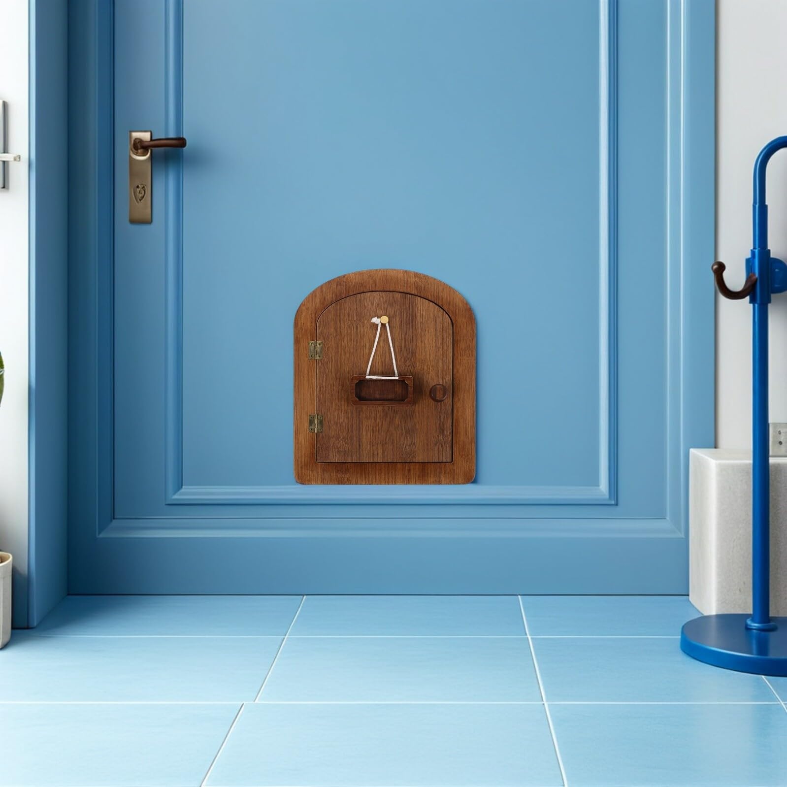 Puerta para Gatos de Madera Diseño Arqueado para Interior | Solución para Gatos y Animales Pequeños, Ventilación Cómoda, Uso en Hogares Varias Mascotas