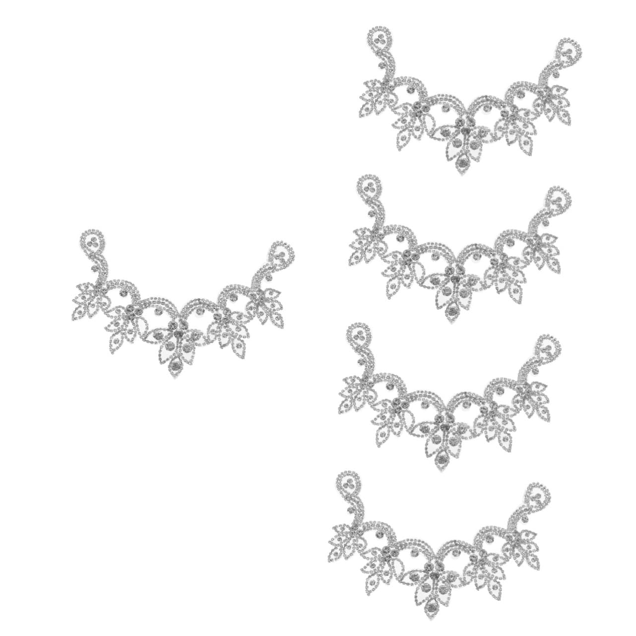NUOBESTY 5stücke Rhinestone Applikation Zum Aufbügeln Glitzer Patch Für Schuhe Taschen Und Kleidung Stilvolles Accessoire Zur Verschönerung Für Hochzeiten Und Kreative Projekte