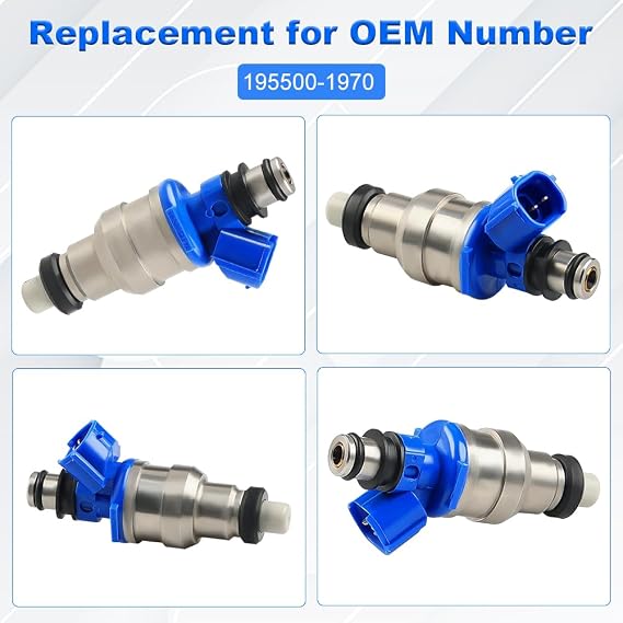 JDMON Fuel Injectors Compatible with Mazda Miata MX-6 MX-3 929 626 Ford Probe Kia Sephia 1.6L 1.8L 2.2L 3.0L Replacement for 195500-1970 4pcs