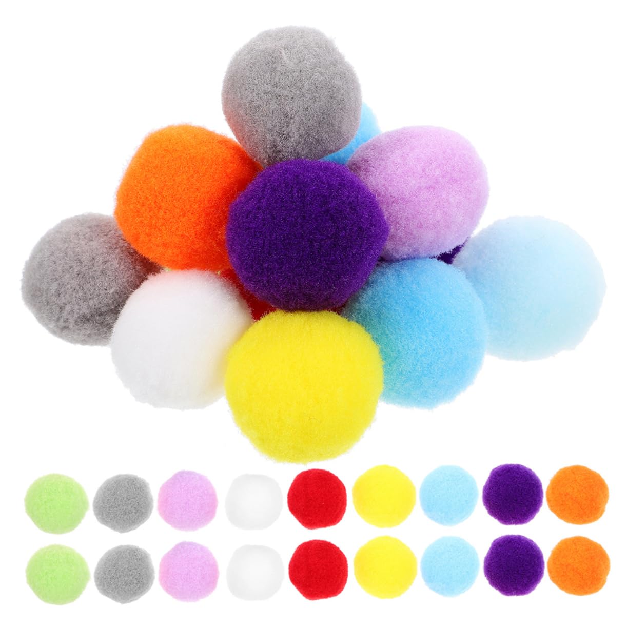 Kisangel 400 Piezas Pelota de Juguete para Gatos Gato de Peluche de Juguete Gato masticando Bolas Juguetes para Mascotas de Juguete para Gatos de Interior Bolas de Peluche Felpa