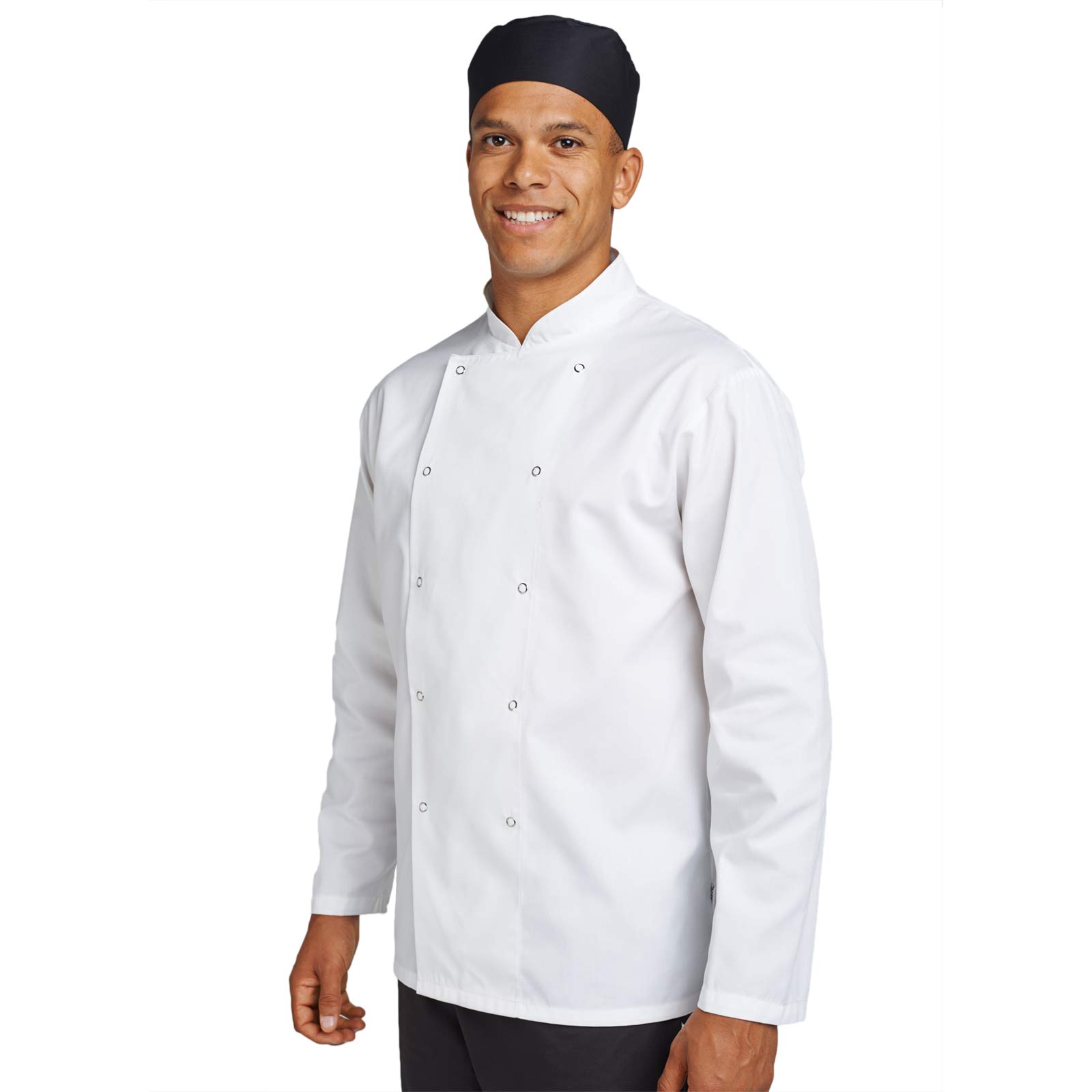 Dennys Men's White Budget Long Sleeve Chefs Jacket Dd70 M