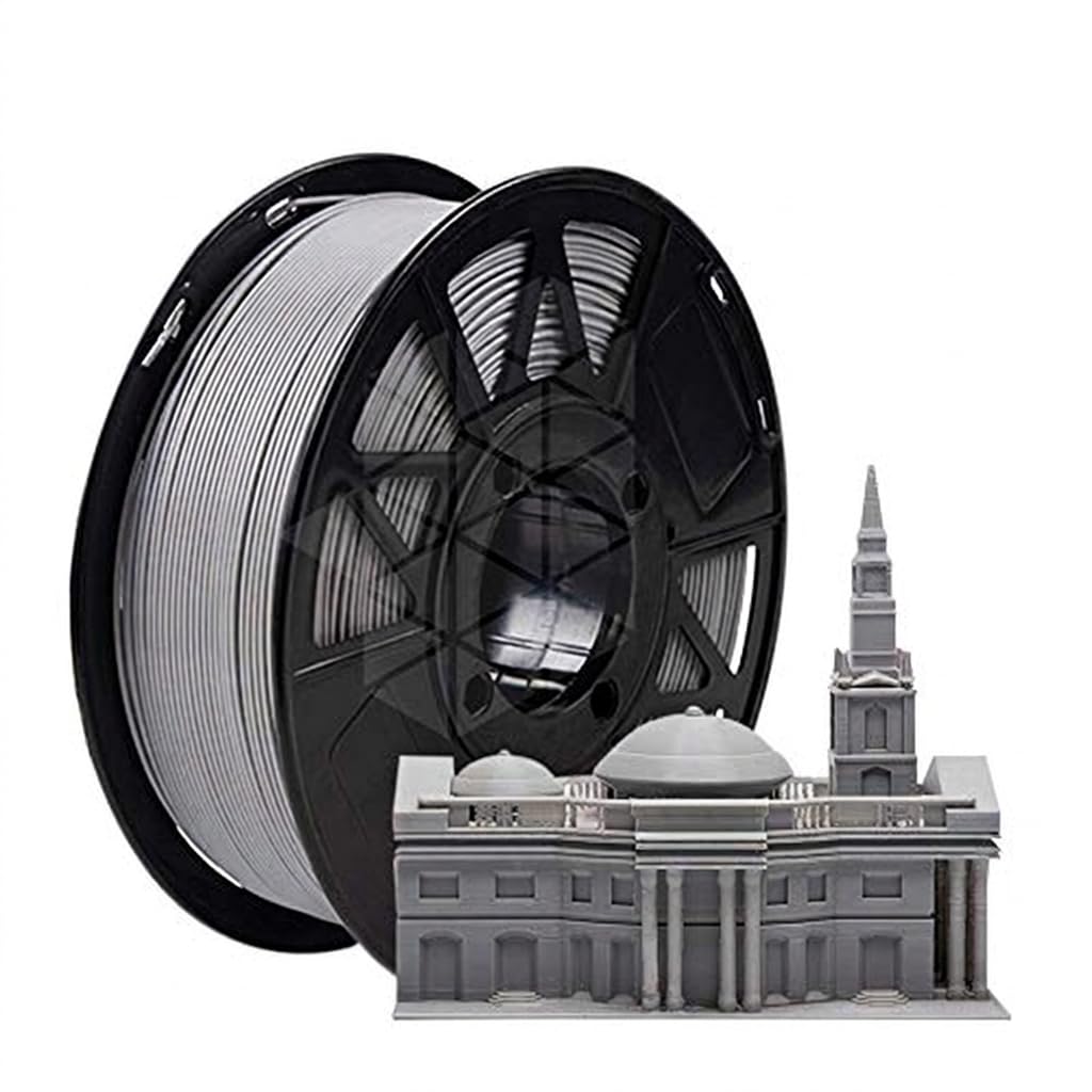 Tesseract Premium PLA + 1.75mm 3D Printing Filament | Dimensional Accuracy +/- 0.03mm | Compatible with Most FDM Printers | 1 KG 3D Printer Filament - PLA Grey (Quantity 1)-image-26