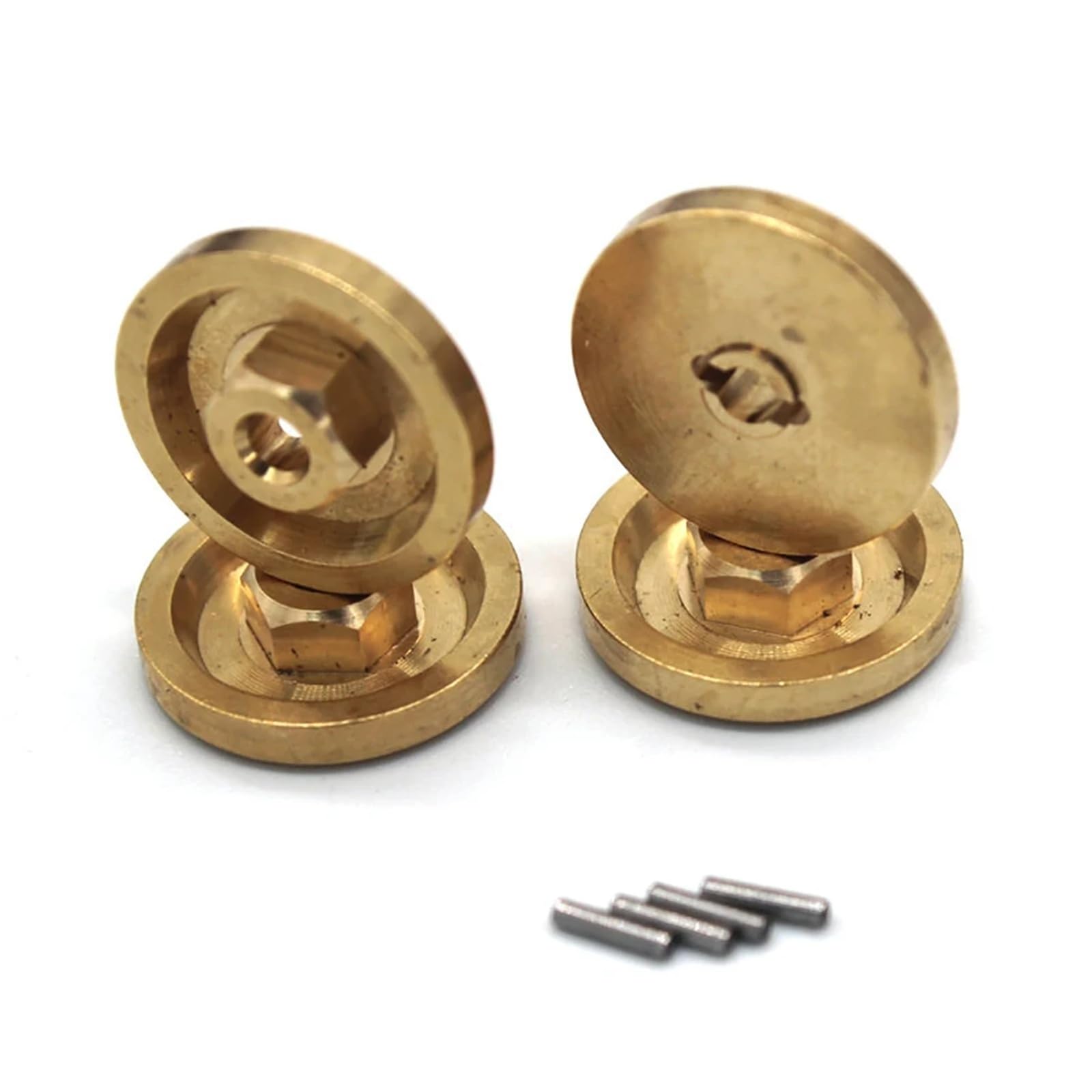 Counterweight Brass FCX24M Wheel Hex Hub Kit for FMS 1/24 FCX24M RC Crawler(Gelb)