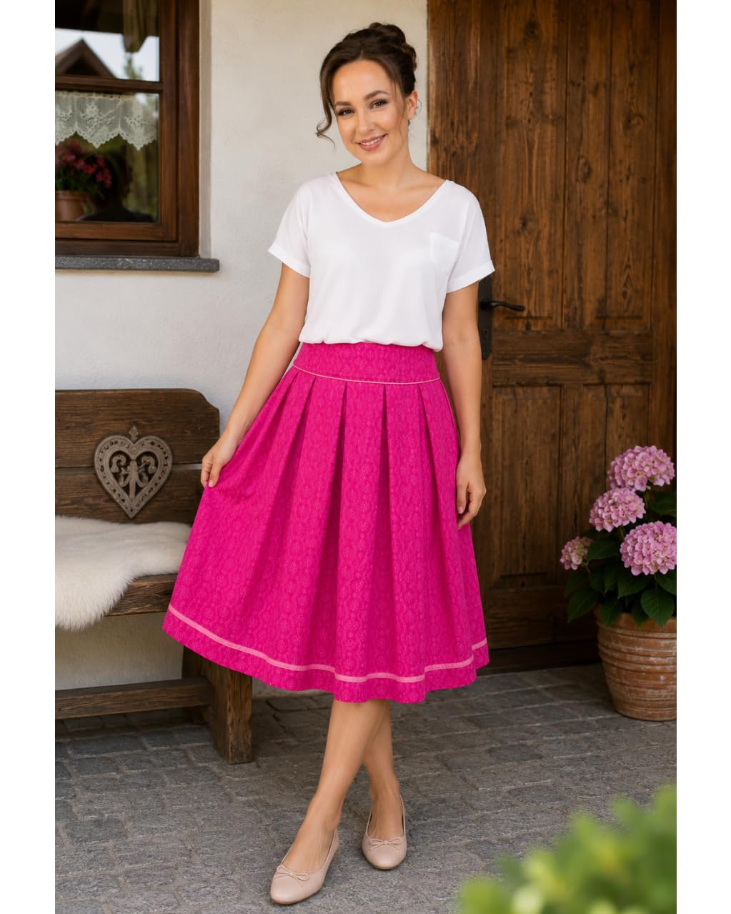 Ramona Lippert Trachtenrock Alexandra für Damen, Rocklänge 65 cm