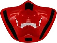 Vista 6 de ATAIRSOFT Disfraz de Halloween Cosplay BB Gun Evil Demon Monster Kabuki Samurai Hannya Oni Half Cover Airsoft y máscara de utilería