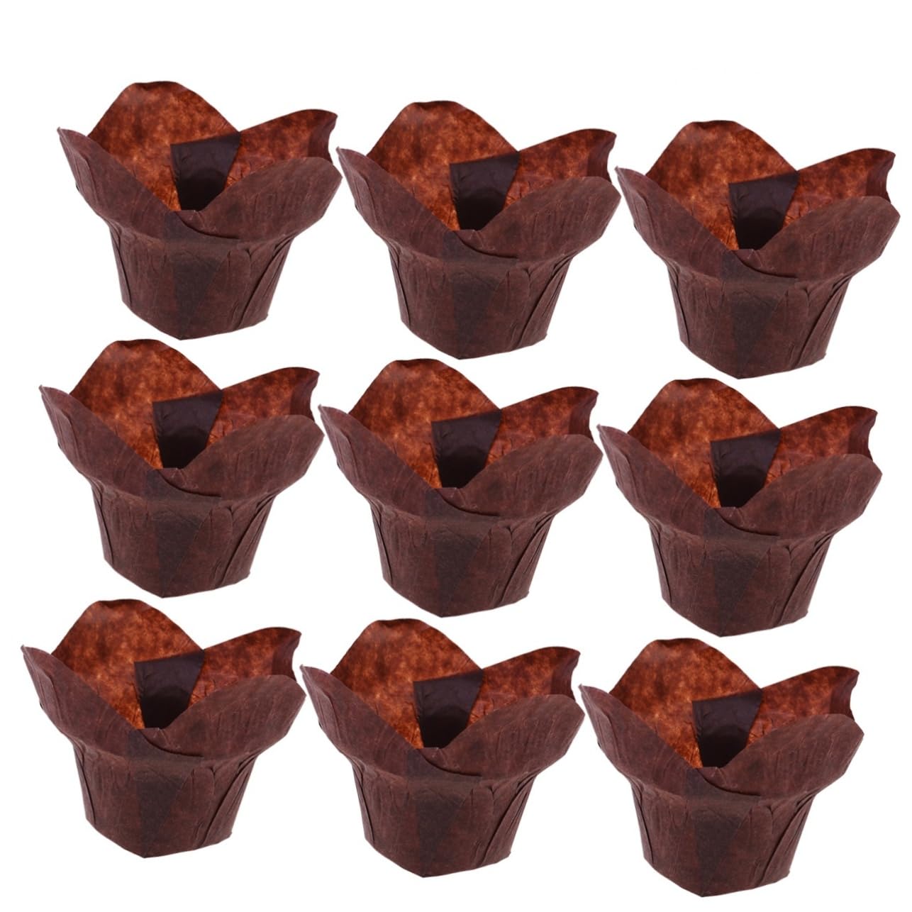 MAGICLULU 300stücke Muffin-papierbecher Hitzebeständige Backförmchen Aus Papier Sicher Für Küche Muffin Und Cupcake- Kaffee-farbe Für Partys Und Feiern