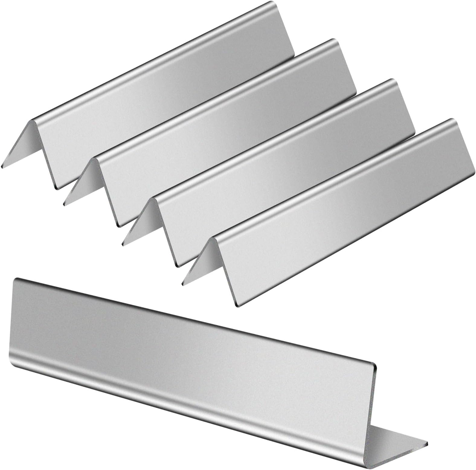 GasSaf 15.3 inch Flavorizer Bar Replacement for Weber 7636,Spirit 300 E-310 E-320 Series,Weber 46510001,47513101 Gas Grill and Others, 5-Pcs 304 Stainless Steel Heat Plate(15.3"x 2.6"x 2.5")