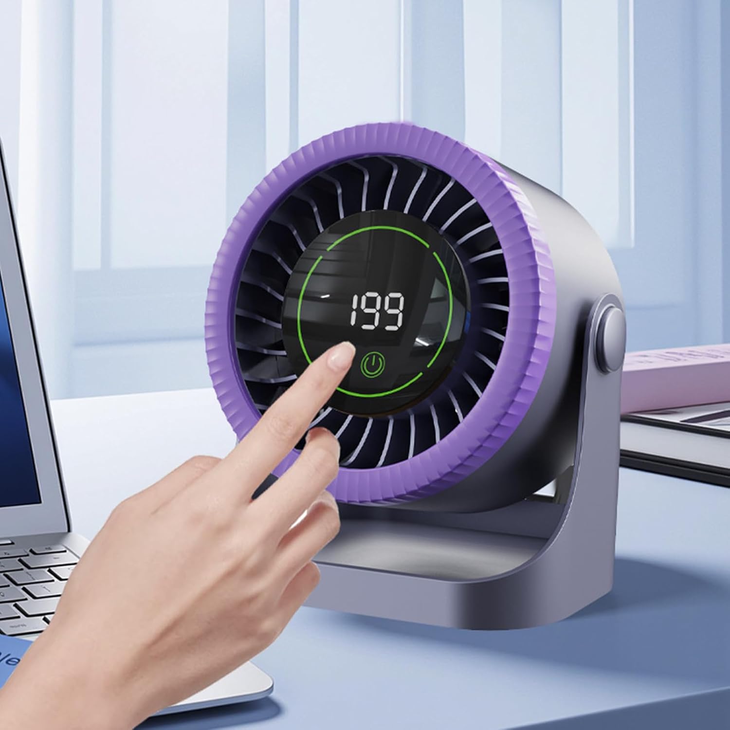 Fast Speed Desktop Fan with Double Airflows and Ice Cool Breezes for Offices Home Outdoor Use Desktop Fan
