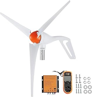 VEVOR 12V-500W Wind Turbine Generator Wind Turbine Kit with Anemometer, 3-Blade Wind Power Generator, MPPT Controller & Adjustable Windward Direction, Suitable for Home, RVs, Boats, Farm