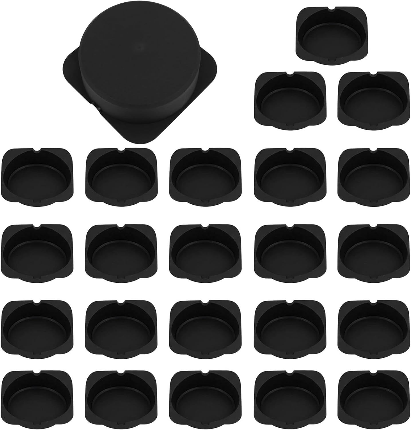 24 Pcs Recessed Light Cover 8.6 x 8.6 x 2.9 Inch Black Light Insulation Protect Cover Fire Resistant and Energy Saving for Attic 6 Inch Lighting Fixtures