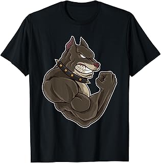 Pitbull At The Gym | Muscle Fitness Training T-Shirt