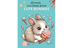 Super Cute and Fun Bunny Coloring Book for Kids Ages 4-10