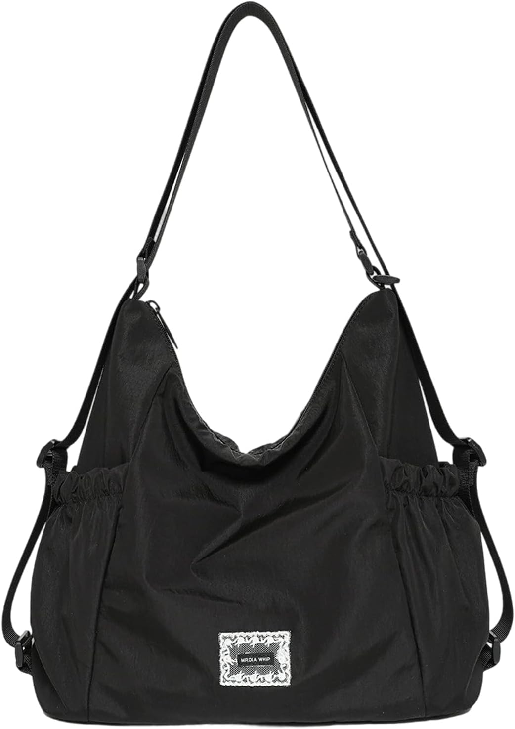 Borsa Donna Zaino 2 in 1 – Borsa Università per Ragazze e Donne, Tote Bag a Spalla Trasformabile in Zaino, Ideale per Viaggi, Lavoro e Shopping (Nero)