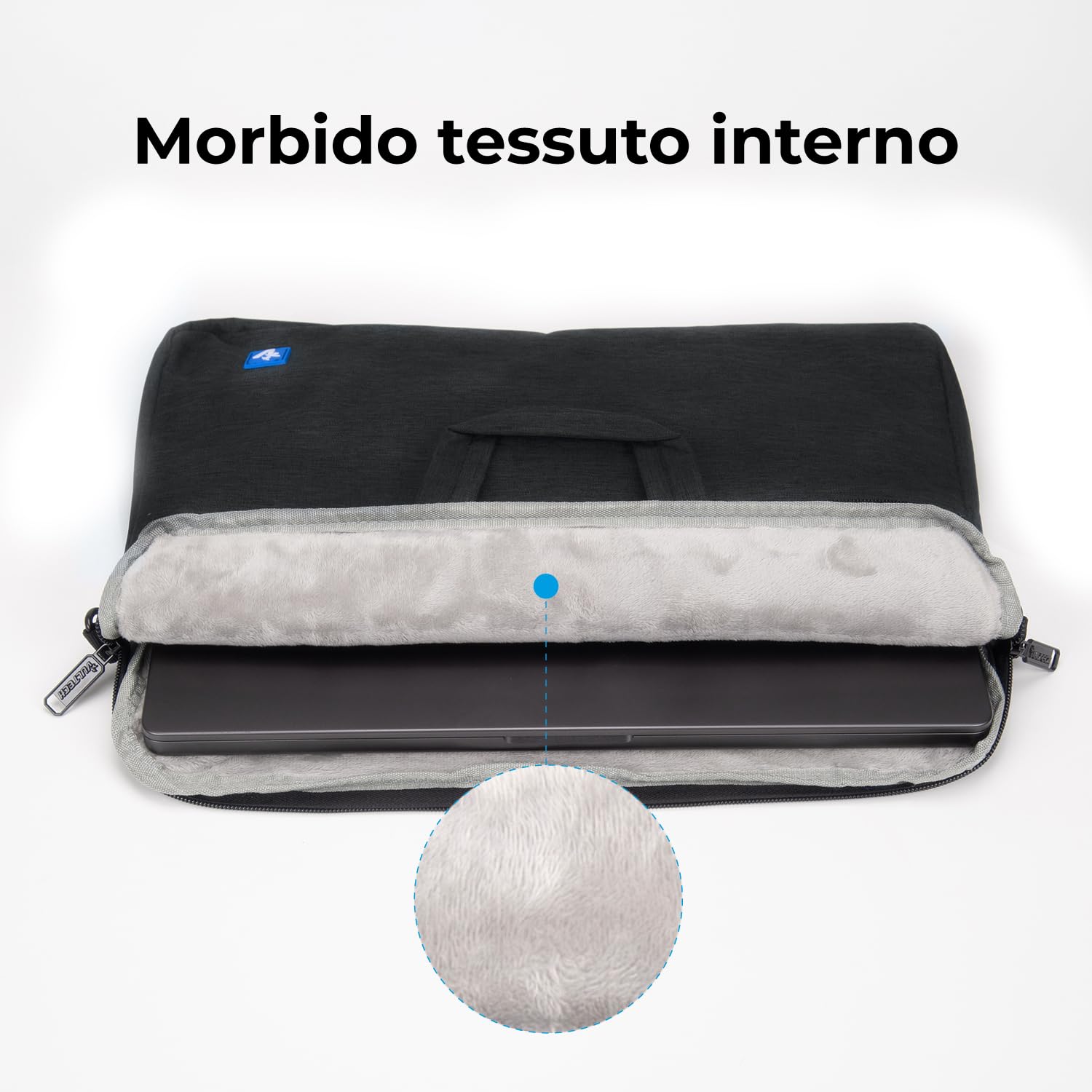 Vultech Borsa per Notebook 15.6" con Vano Imbottito, Tracolla Regolabile