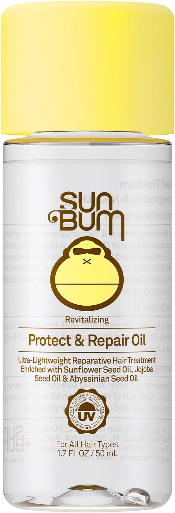 Revitalizing Protect and Repair Hair Oil - Light-weight Hair Care Treatment - Strengthen and Hydrates - UV Protection against Heat Damage and Sun Rays - Enriched with Jojoba Oil - 1.7 oz